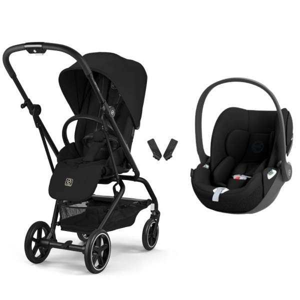 Poussette duo eezy s twist+ 2 pivotante magic black avec siège auto cloud t i-size Cybex