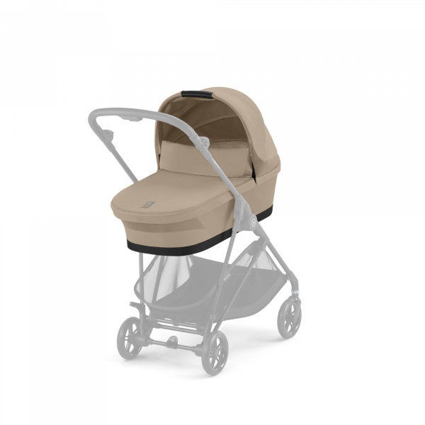 Poussette duo melio carbon almond beige + nacelle melio cot Cybex