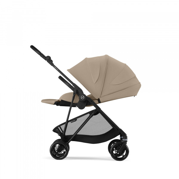 Poussette duo melio carbon almond beige + nacelle melio cot Cybex