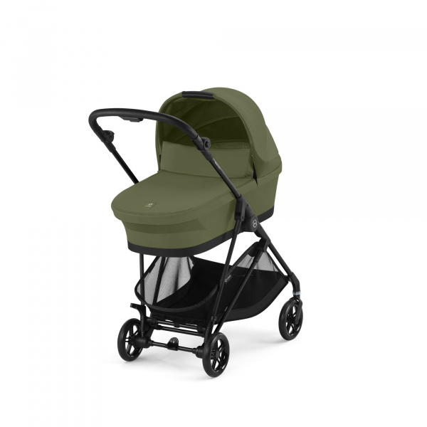 Poussette duo melio carbon moss green + nacelle melio cot Cybex