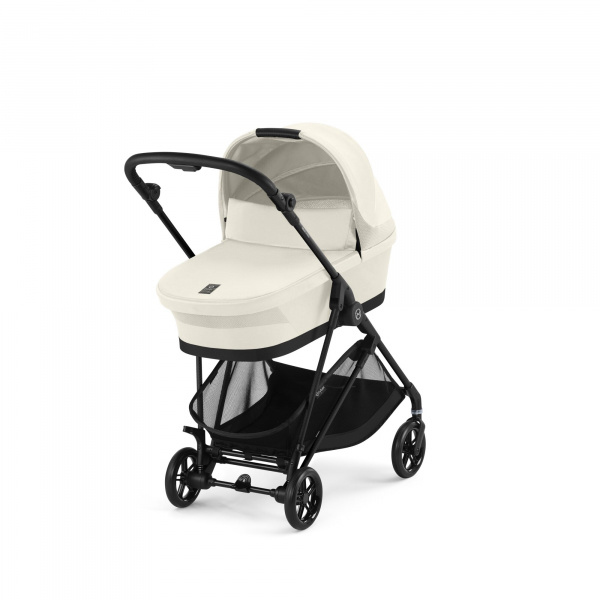 Poussette duo melio carbon canvas white + nacelle melio cot Cybex