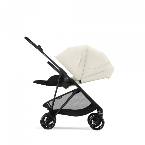 Poussette duo melio carbon canvas white + nacelle melio cot Cybex