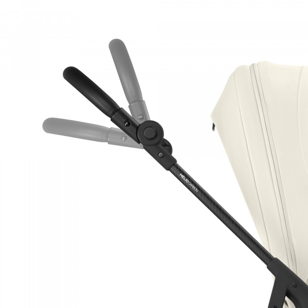 Poussette duo melio carbon canvas white + nacelle melio cot Cybex