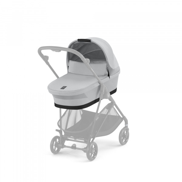 Poussette duo melio carbon fog grey + nacelle melio cot Cybex