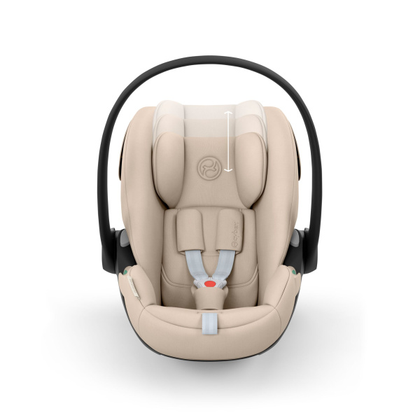 Poussette trio melio carbon 6 almond beige avec siège auto cloud g3 i-size et nacelle Cybex