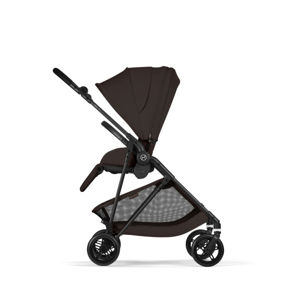 Poussette trio melio carbon 6 chocolate brown avec siège auto cloud g i-size et nacelle Cybex