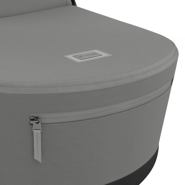 Poussette trio e-priam 2 mirage grey châssis chrome black + cloud g i-size + nacelle Cybex