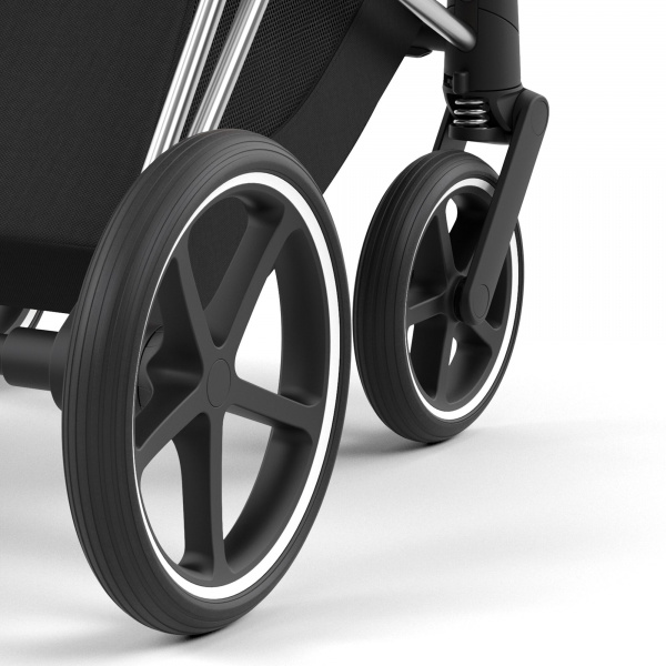 Poussette trio e-priam 2 mirage grey châssis chrome brown + cloud g i-size + nacelle Cybex