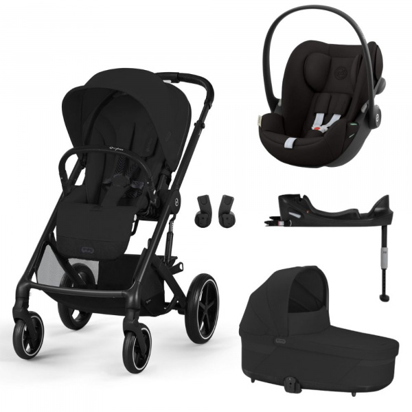 Poussette trio balios s lux 3 moon black + siège auto cloud g i-size + nacelle + base g Cybex