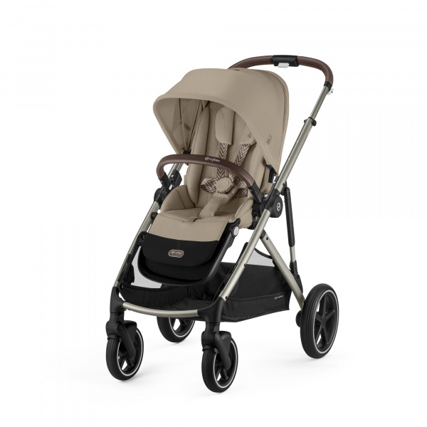 Poussette trio gazelle s moon black + siège auto cloud g i-size + nacelle s + base g Cybex
