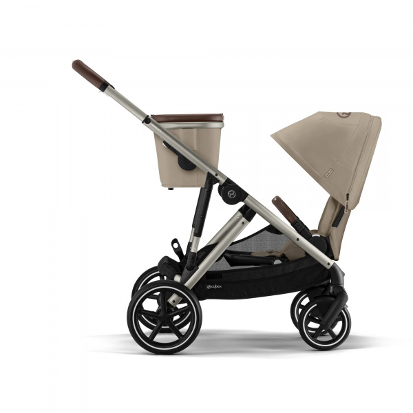 Poussette trio gazelle s moon black + siège auto cloud g i-size + nacelle s + base g Cybex