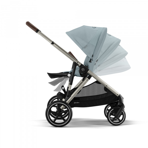 Poussette trio gazelle s moon black + siège auto cloud g i-size + nacelle s + base g Cybex