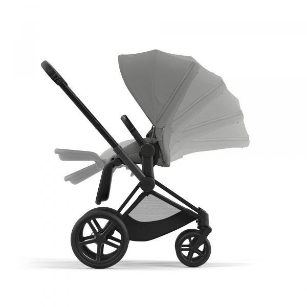 Poussette trio priam 4 mirage grey châssis matt black + cloud t i-size + nacelle luxe Cybex