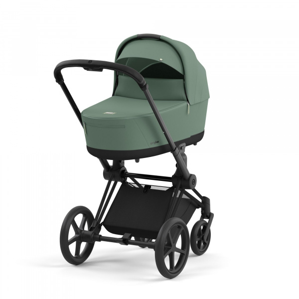 Poussette trio priam 4 leaf green châssis matt black + cloud t i-size + nacelle luxe Cybex