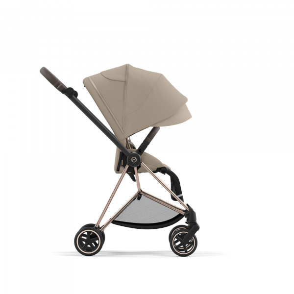 Poussette trio mios 3 cozy beige châssis rose gold + cloud t i-size + nacelle luxe Cybex