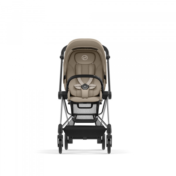 Poussette trio mios 3 cozy beige châssis chrome black + cloud t i-size + nacelle luxe Cybex