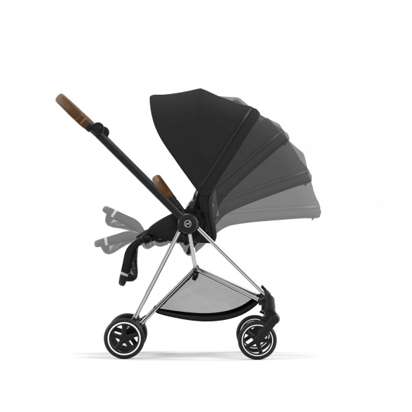 Poussette trio mios 3 sepia black châssis chrome brown + cloud t i-size + nacelle luxe Cybex