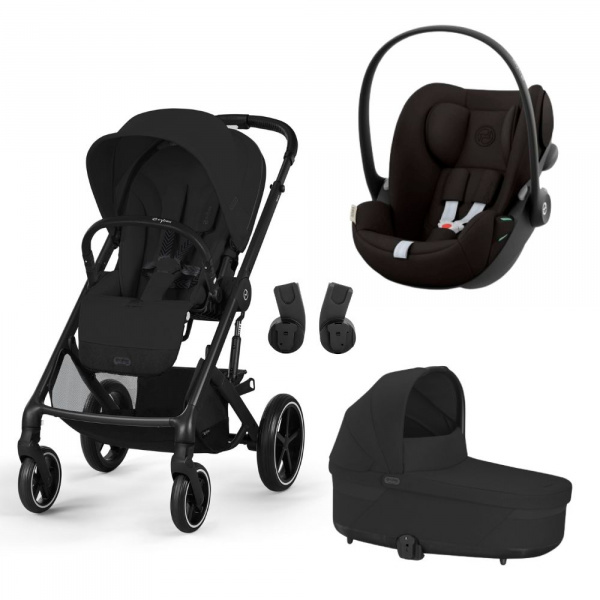Poussette trio balios s lux 3 moon black + siège auto cloud g i-size + nacelle Cybex
