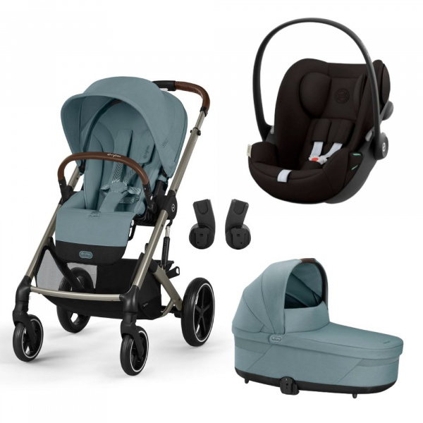 Poussette trio balios s lux 3 chocolate brown + siège auto cloud g i-size + nacelle Cybex