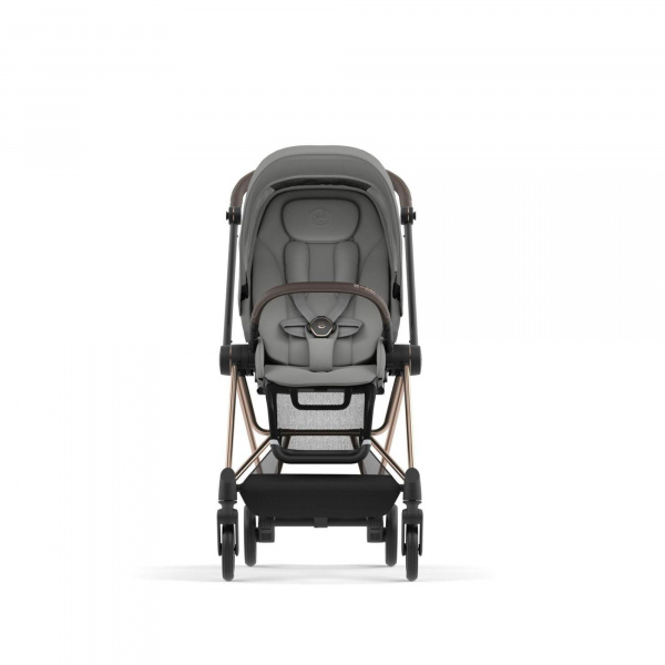 Poussette trio mios 3 mirage grey châssis rose gold + cloud g i-size + nacelle luxe Cybex