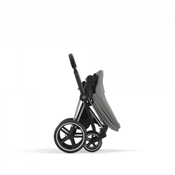 Poussette trio priam 4 sepia black châssis chrome black + cloud g i-size + nacelle luxe Cybex