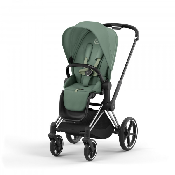 Poussette trio priam 4 sepia black châssis chrome black + cloud g i-size + nacelle luxe Cybex