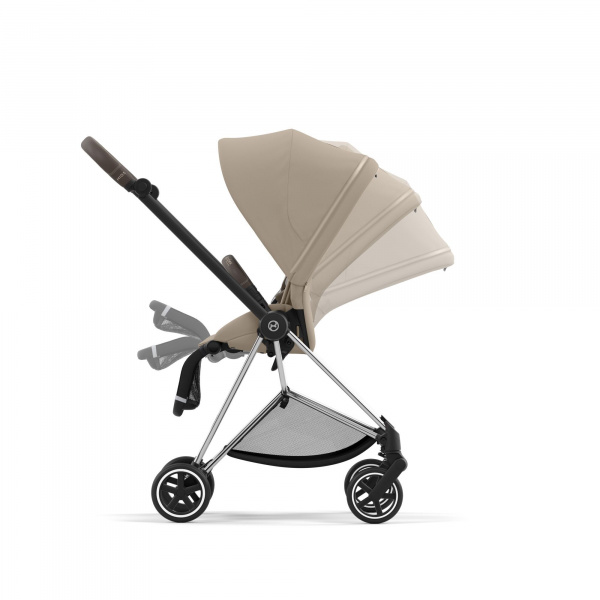 Poussette trio mios 3 sepia black châssis chrome brown + cloud t i-size + nacelle luxe Cybex