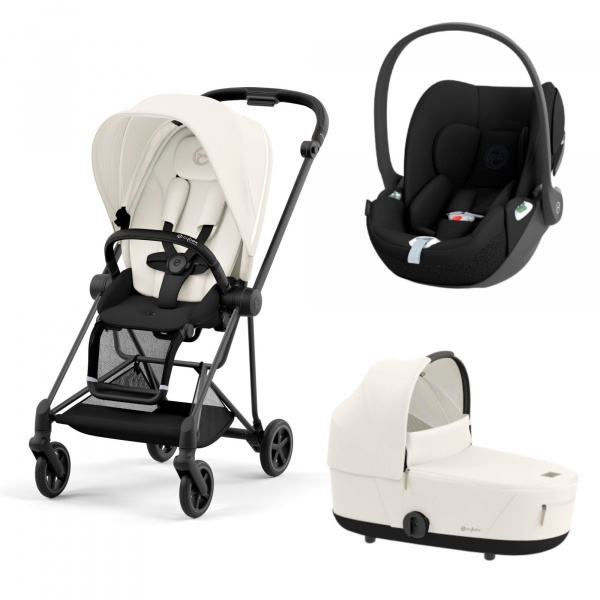 Poussette trio mios 3 sepia black châssis matt black + cloud t i-size + nacelle luxe Cybex