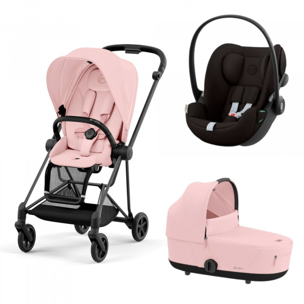 Poussette trio mios 3 sepia black châssis matt black + cloud g i-size + nacelle luxe Cybex