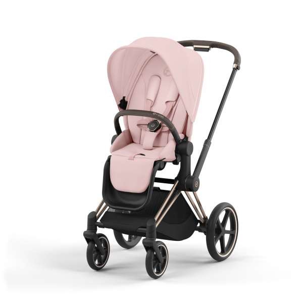 Poussette trio priam 4 peach pink châssis rose gold + cloud g i-size + nacelle luxe Cybex