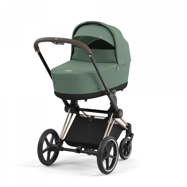 Poussette trio priam 4 leaf green châssis rose gold + cloud g i-size + nacelle luxe Cybex