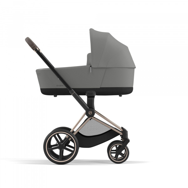 Poussette trio priam 4 mirage grey châssis rose gold + cloud t i-size + nacelle luxe Cybex