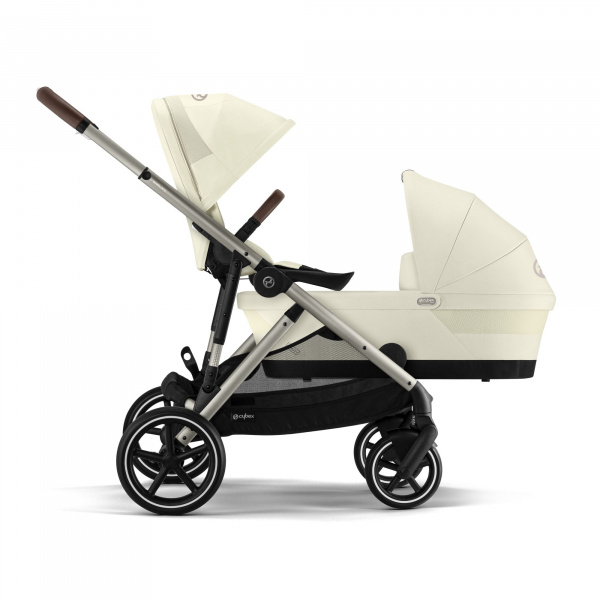 Poussette trio e-gazelle s seashell beige + siège auto aton b2 i-size + nacelle s Cybex