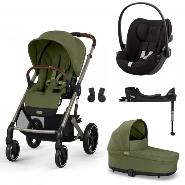Poussette trio balios s lux 3 almond beige + siège auto cloud g i-size + nacelle + base g Cybex