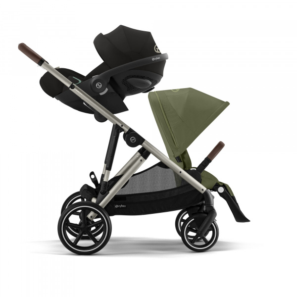 Poussette trio gazelle s moon black + siège auto cloud g i-size + nacelle s + base g Cybex