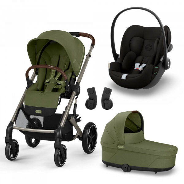 Poussette trio balios s lux 3 chocolate brown + siège auto cloud g i-size + nacelle Cybex