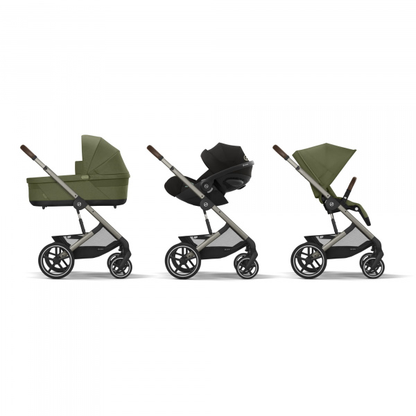 Poussette trio balios s lux 3 chocolate brown + siège auto cloud g i-size + nacelle Cybex