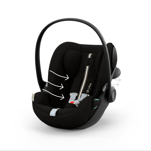 Poussette trio melio carbon 6 magic black avec siège auto cloud g3 i-size tissu plus et nacelle Cybex