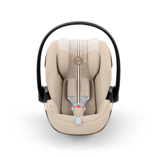 Poussette trio melio carbon 6 almond beige avec siège auto cloud g3 i-size tissu plus et nacelle Cybex