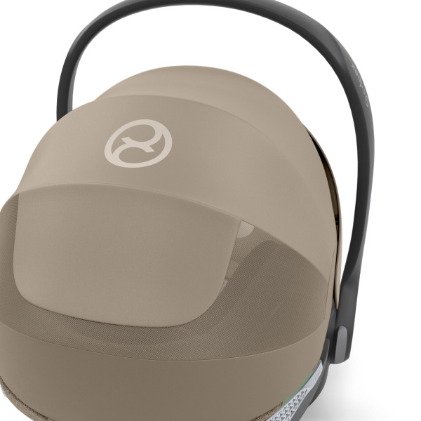 Poussette trio melio carbon 6 almond beige avec siège auto cloud t i-size tissu plus et nacelle Cybex