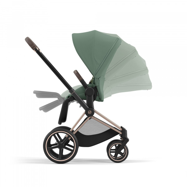 Poussette trio priam 4 leaf green châssis rose gold + cloud t i-size + nacelle luxe Cybex