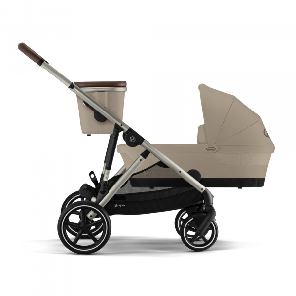 Poussette trio gazelle s almond beige + siège auto cloud g i-size + nacelle s Cybex