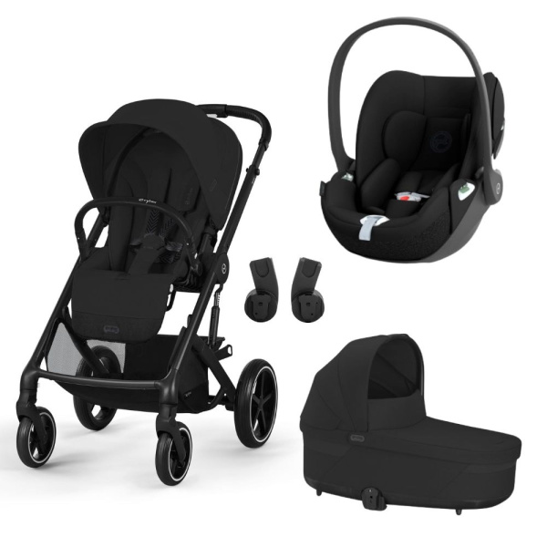 Poussette trio balios s lux 3 moon black + siège auto cloud t i-size + nacelle Cybex