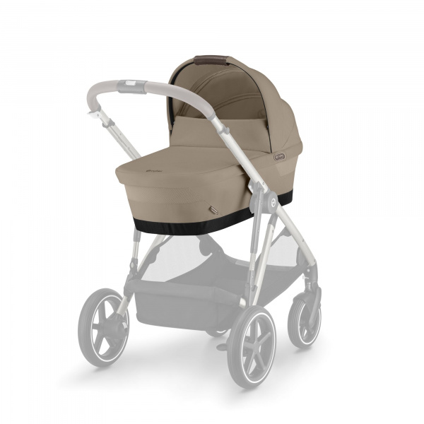 Poussette trio e-gazelle s almond beige + siège auto cloud g i-size + nacelle s Cybex