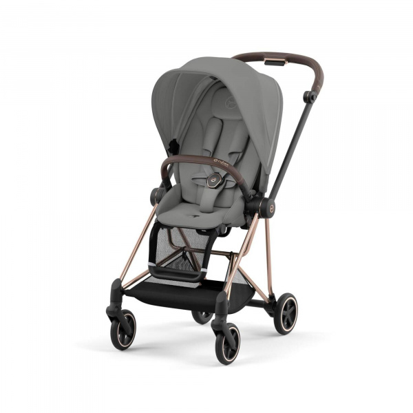 Poussette trio mios 3 mirage grey châssis rose gold + cloud t i-size + nacelle luxe Cybex