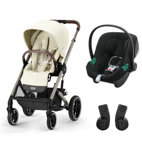 Poussette duo balios s lux seashell beige + siège auto aton b2 i-size Cybex