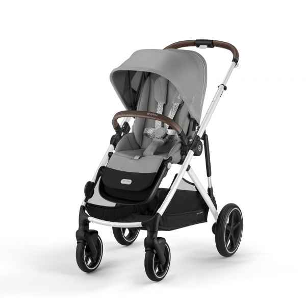 Poussette jumeaux gazelle s stone grey + 2 sièges auto aton b2 i-size Cybex
