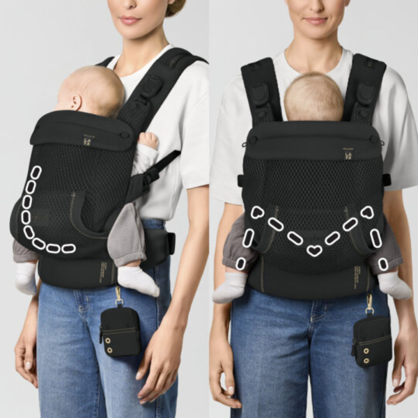 Porte bébé physiologique laya magic black Cybex