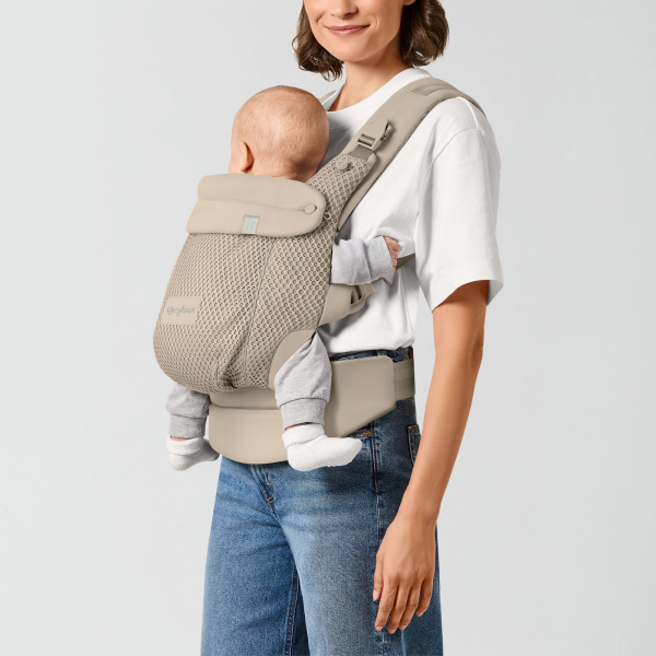 Porte-bébé ergonomique amya évolutif et respirant almond beige Cybex