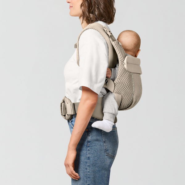 Porte-bébé ergonomique amya évolutif et respirant almond beige Cybex
